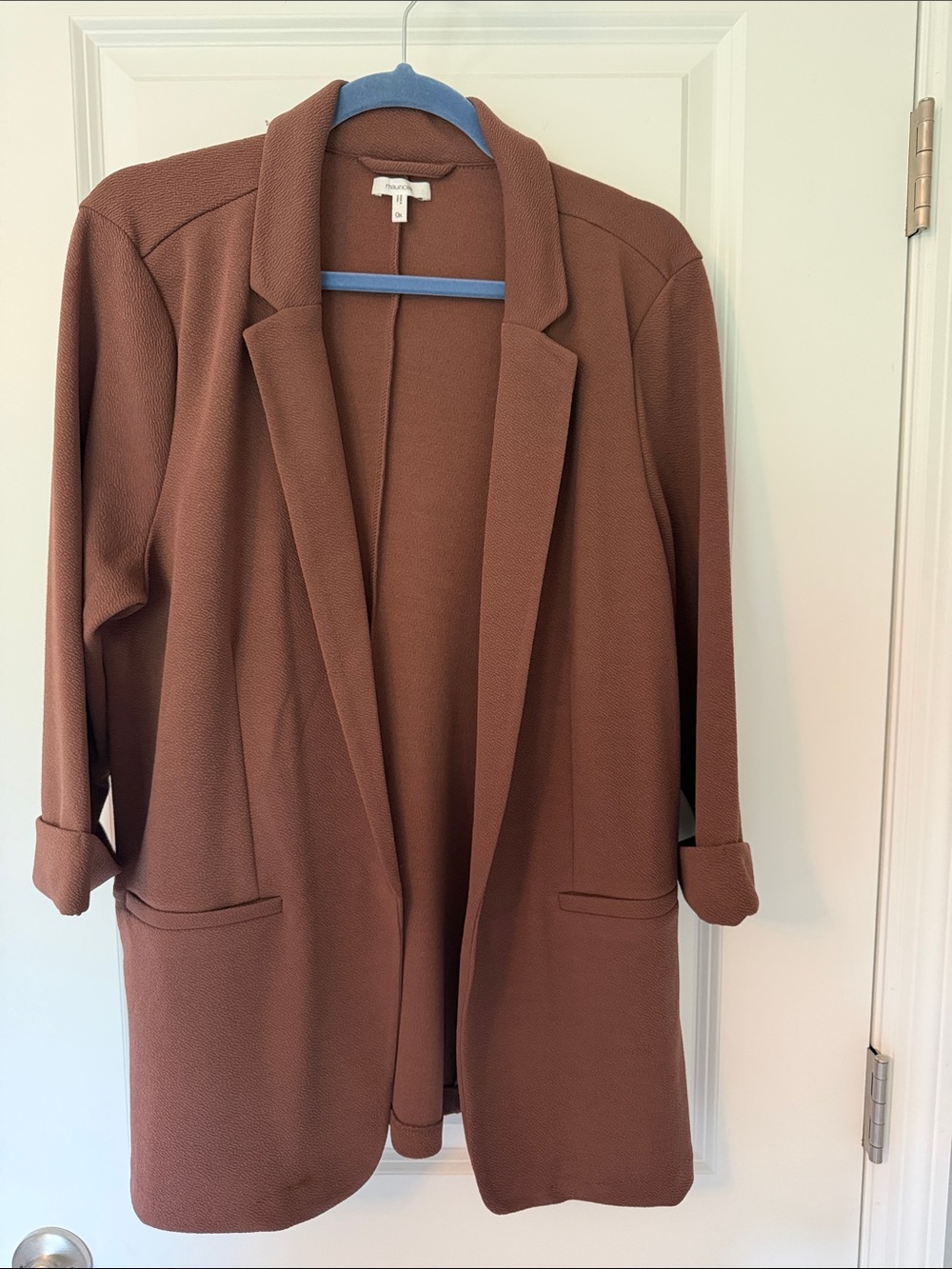 Women's Open Front Blazer Jacket - Dusty Purple